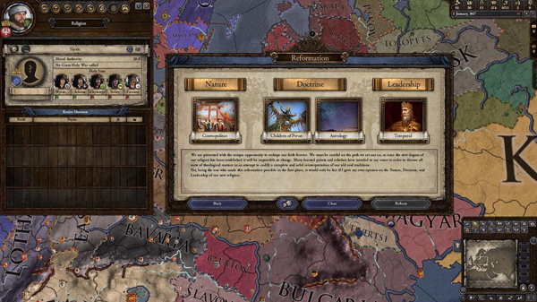 Reformation is on display against a map